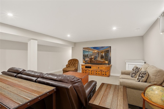 106 High Pointe Dr, Chartiers, PA 15301 - living room with carpet flooring and recessed lighting