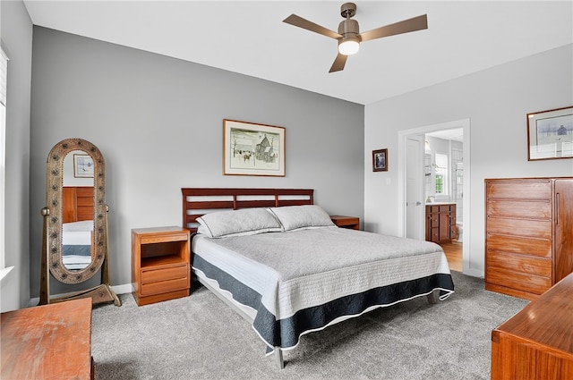 106 High Pointe Dr, Chartiers, PA 15301 - carpeted bedroom featuring ensuite bathroom and a ceiling fan