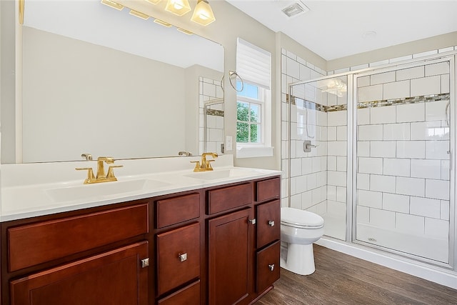 106 High Pointe Dr, Chartiers, PA 15301 - full bath with wood finished floors, a shower stall, and double vanity