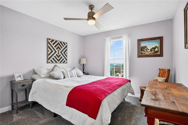 106 High Pointe Dr, Chartiers, PA 15301 - bedroom with dark carpet and ceiling fan