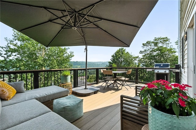1206 Carla Dr, Blawnox, PA 15238 - deck with area for grilling, outdoor dining space, and outdoor lounge area