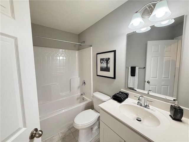 173 Lockheed Dr, Moon/Crescent Twp, PA 15108 - bathroom with vanity, shower / tub combination, and tile patterned flooring