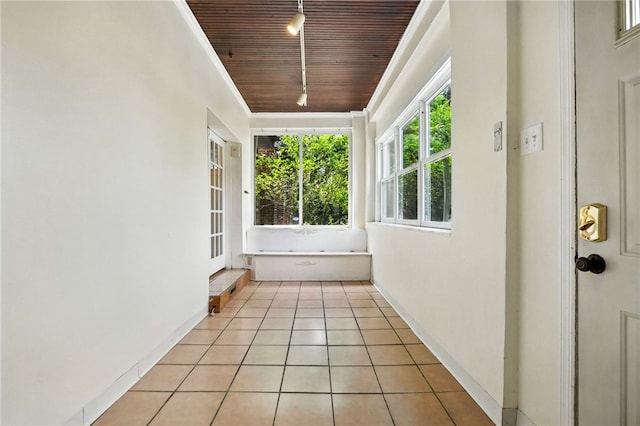 5248 Beelermont Pl, Squirrel Hill, PA 15217 - unfurnished sunroom featuring rail lighting