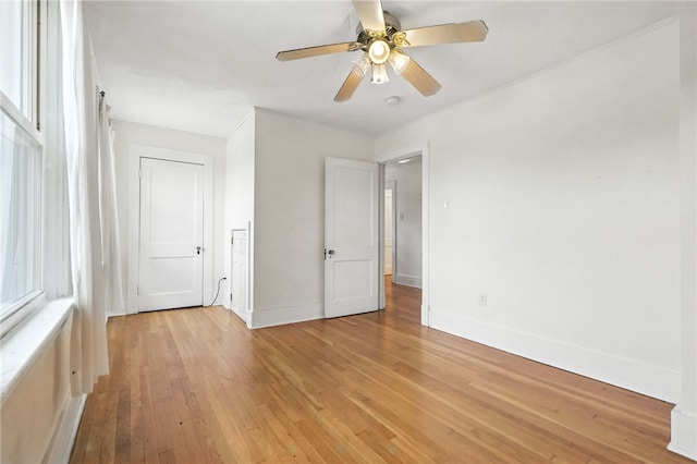 5248 Beelermont Pl, Squirrel Hill, PA 15217 - unfurnished bedroom with light wood-style flooring and a ceiling fan