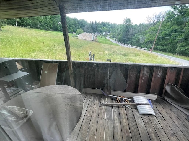 262 Twin Bridges Rd, Charleroi Boro, PA 15022 - wooden deck featuring a yard and a view of trees