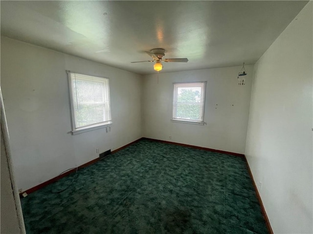 33 Orchard Ln, Carroll Twp, PA 15063 - carpeted empty room featuring ceiling fan and baseboards