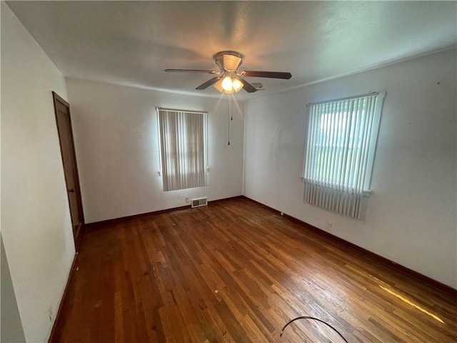 33 Orchard Ln, Carroll Twp, PA 15063 - unfurnished room featuring ceiling fan and wood finished floors