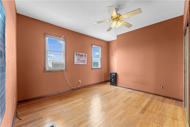 213 Pennsylvania Ave, Emsworth, PA 15202 - spare room featuring healthy amount of natural light, light wood-style floors, cooling unit, and ceiling fan