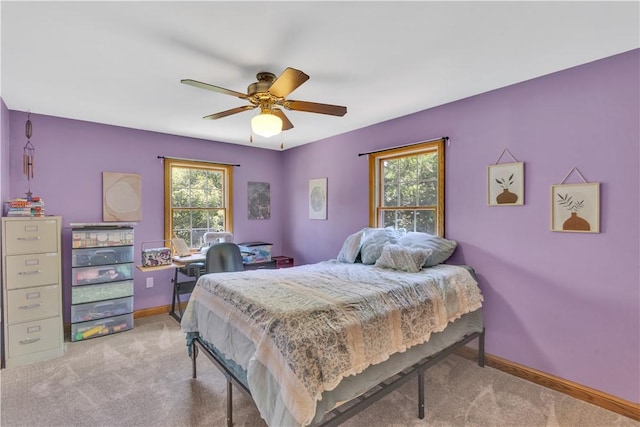 115 Barrett Dr, Brighton Twp, PA 15009 - bedroom with carpet flooring and a ceiling fan