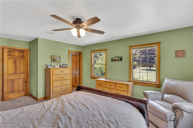 115 Barrett Dr, Brighton Twp, PA 15009 - carpeted bedroom featuring a ceiling fan and baseboards