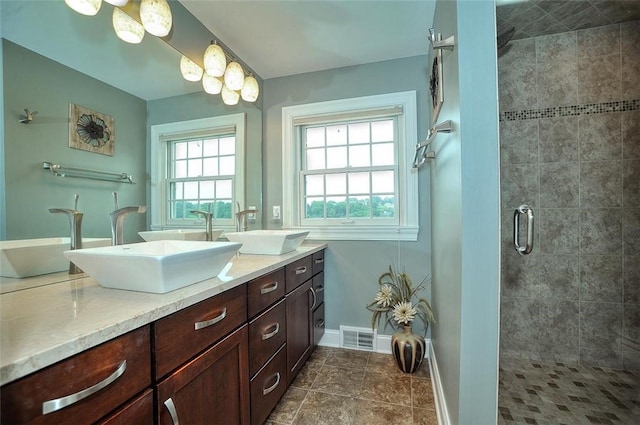 79 W Manilla Ave, Green Tree, PA 15220 - full bathroom with double vanity and a shower stall