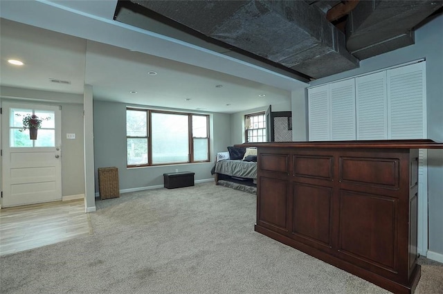 79 W Manilla Ave, Green Tree, PA 15220 - bedroom with light carpet and recessed lighting