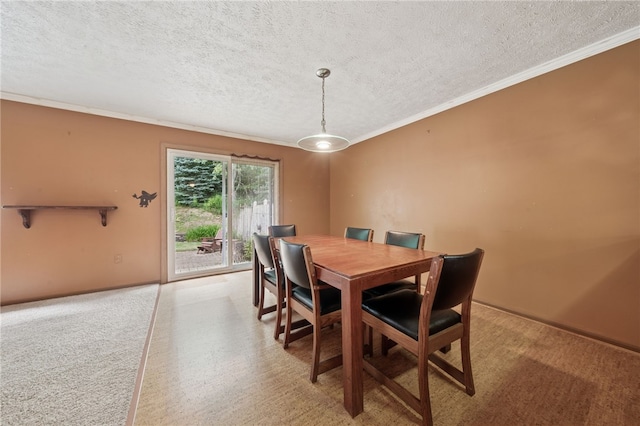 437 Shady Ridge Dr, Monroeville, PA 15146 - dining area with a textured ceiling and ornamental molding