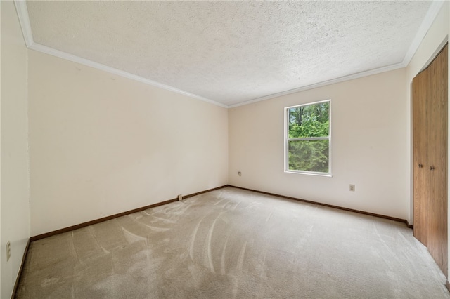 437 Shady Ridge Dr, Monroeville, PA 15146 - carpeted spare room with ornamental molding and a textured ceiling