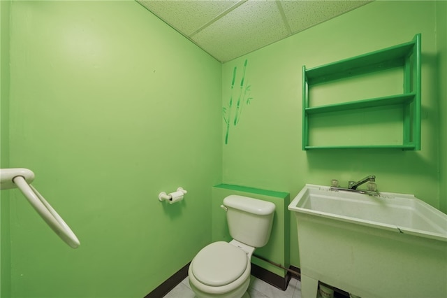 437 Shady Ridge Dr, Monroeville, PA 15146 - half bath featuring a paneled ceiling and vanity