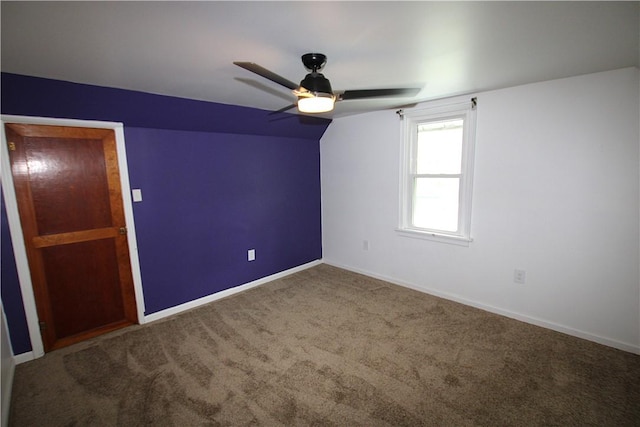216 Duffy Dr, Moon/Crescent Twp, PA 15108 - carpeted spare room with a ceiling fan and vaulted ceiling