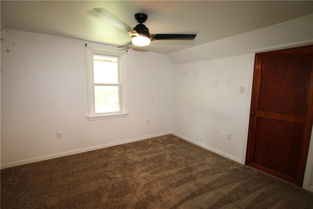 216 Duffy Dr, Moon/Crescent Twp, PA 15108 - spare room featuring a ceiling fan, carpet flooring, and lofted ceiling