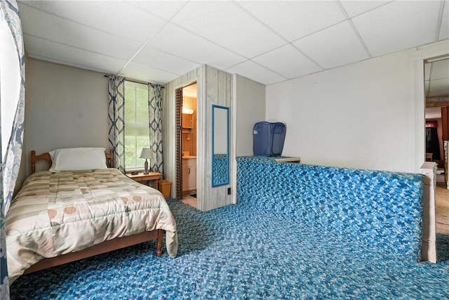 339 E Market St, Mercer Boro, PA 16137 - carpeted bedroom featuring a drop ceiling