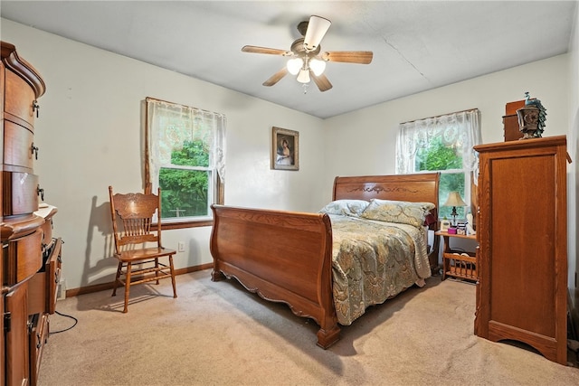 231 E N St, Mercer Boro, PA 16137 - bedroom with light carpet and a ceiling fan