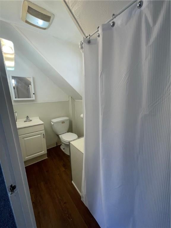 721 Center Ave, City Of But Se, PA 16001 - bathroom featuring vanity, wood finished floors, and a shower