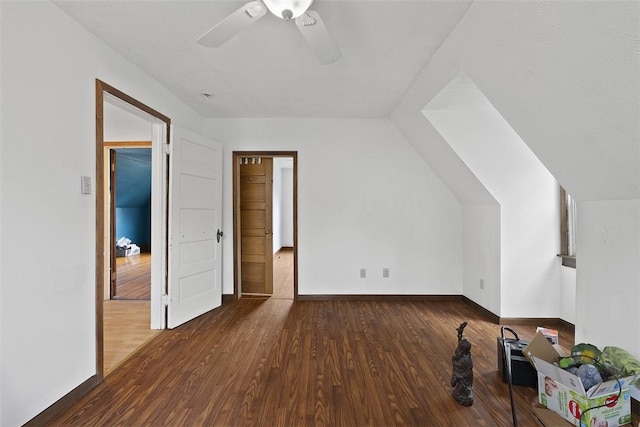 849 Hiland Ave, Coraopolis, PA 15108 - bonus room with wood finished floors, a ceiling fan, and vaulted ceiling