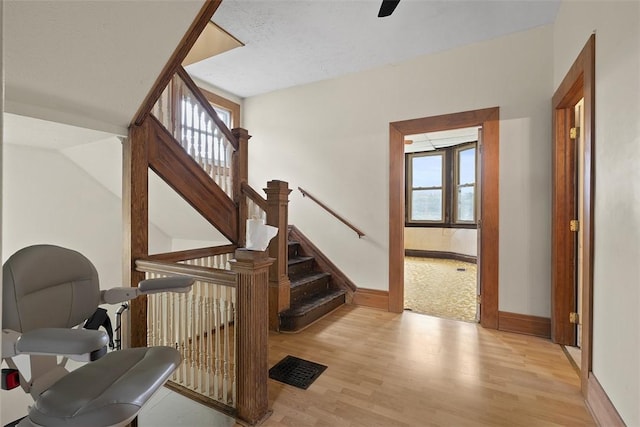 849 Hiland Ave, Coraopolis, PA 15108 - stairs with wood finished floors and baseboards