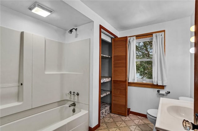200 38th St, Beaver Falls, PA 15010 - bathroom with washtub / shower combination, vanity, and tile patterned floors
