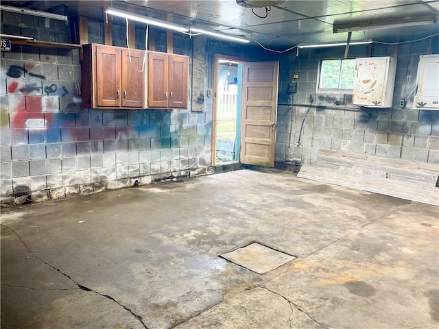 1017 Johnston Ave, Kittanning Boro, PA 16201 - basement featuring concrete block wall and a garage