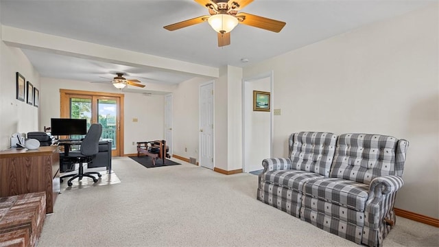11 Sunnycrest Dr, Cecil, PA 15321 - office with carpet and a ceiling fan