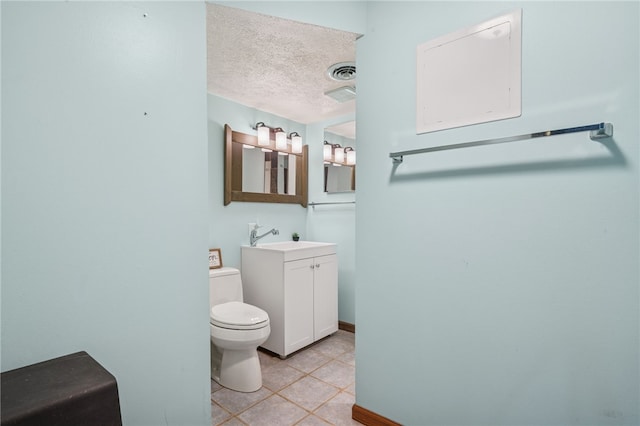 1556 Washington Rd, Washington Twp, PA 15613 - bathroom with vanity, tile patterned flooring, and a textured ceiling