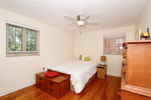 731 Kewanna Ave, Mt Lebanon, PA 15234 - bedroom with wood finished floors and a ceiling fan