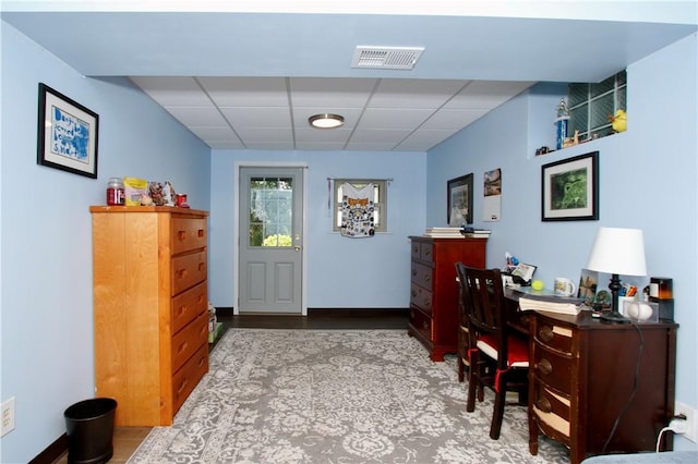 731 Kewanna Ave, Mt Lebanon, PA 15234 - office space featuring a drop ceiling and wood finished floors
