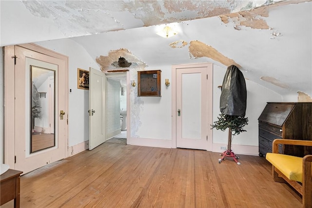 510 7th St, Patterson Heights, PA 15010 - entrance foyer featuring light wood-style flooring and vaulted ceiling