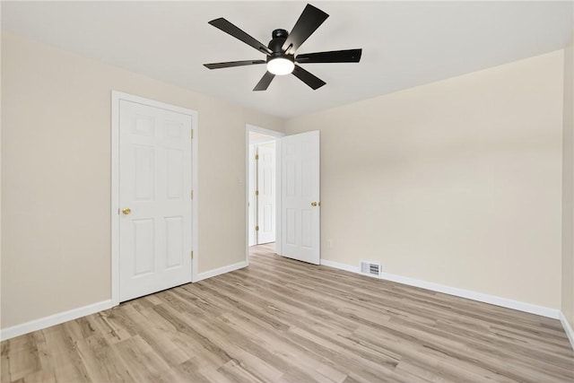 545 Vanderbilt Rd, Dunbar Twp, PA 15425 - unfurnished bedroom featuring light wood-style flooring and ceiling fan