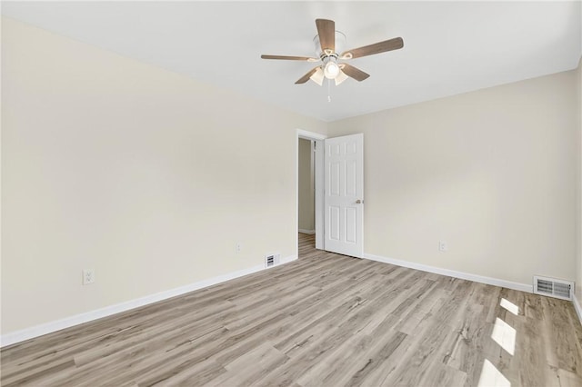 545 Vanderbilt Rd, Dunbar Twp, PA 15425 - empty room featuring ceiling fan and light wood-style flooring