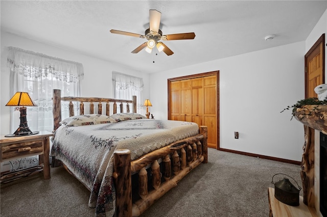 1419 Bullion Rd, Victory Twp, PA 16342 - carpeted bedroom with baseboards and a ceiling fan