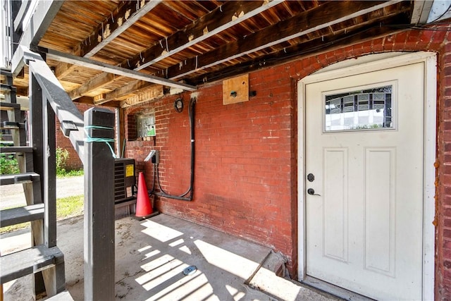 2212 Freeport Rd, Harmar, PA 15238 - property entrance featuring brick siding