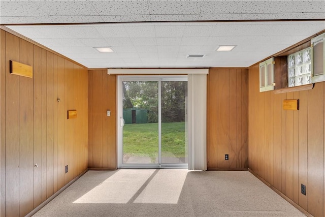 428 Englewood Dr, Ross Twp, PA 15237 - empty room featuring wooden walls and carpet flooring