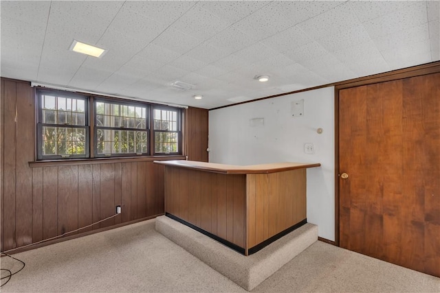 428 Englewood Dr, Ross Twp, PA 15237 - bar area with carpet and wood walls