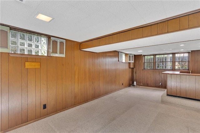 428 Englewood Dr, Ross Twp, PA 15237 - below grade area with carpet and wood walls