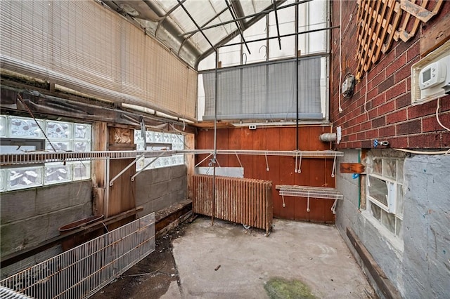4614 Carroll St, Bloomfield, PA 15224 - misc room featuring high vaulted ceiling and concrete flooring