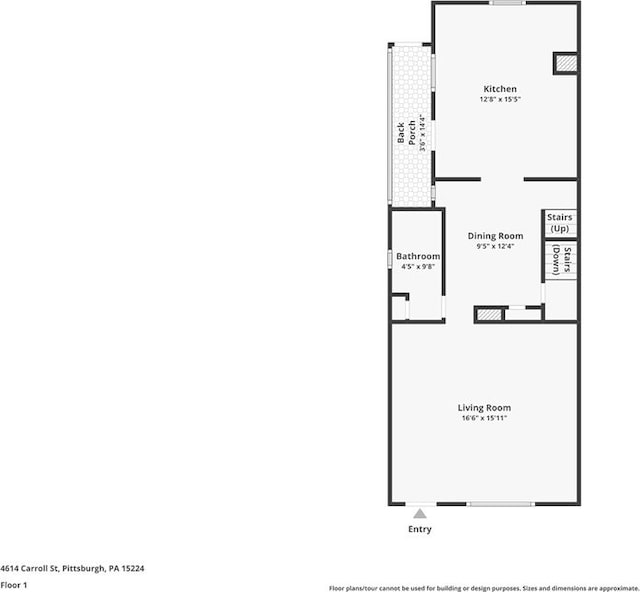 4614 Carroll St, Bloomfield, PA 15224 - view of floor plan / room layout