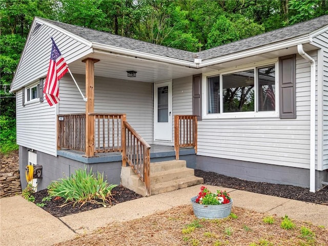 4183 Marion Hill Rd, Daugherty Twp, PA 15066 - view of front of house featuring roof with shingles and a porch