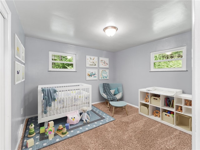 4183 Marion Hill Rd, Daugherty Twp, PA 15066 - bedroom featuring multiple windows, carpet flooring, and a nursery area