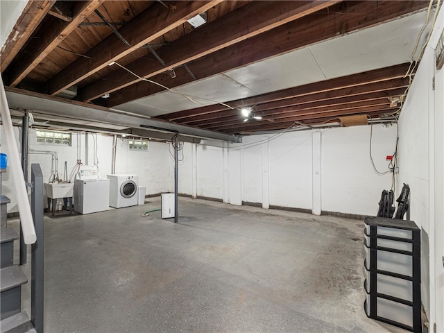 4183 Marion Hill Rd, Daugherty Twp, PA 15066 - below grade area featuring washer and dryer