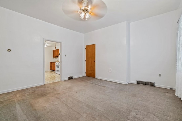 1113 Mary Ann St, South Side, PA 15203 - spare room featuring ceiling fan and light carpet
