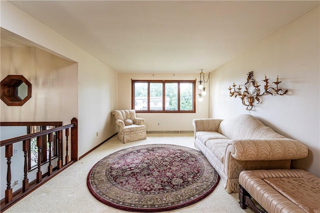 4045 Blue Willow, Hempfield Twp, PA 15642 - sitting room with carpet flooring and a baseboard heating unit