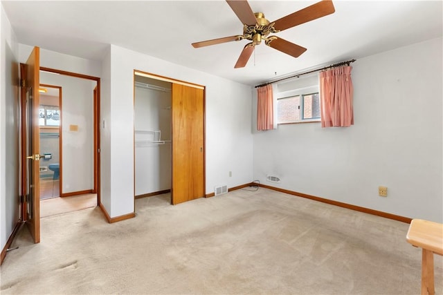 1926 Worcester Dr, Pittsburgh, PA 15243 - unfurnished bedroom featuring multiple windows, light carpet, a closet, and a ceiling fan