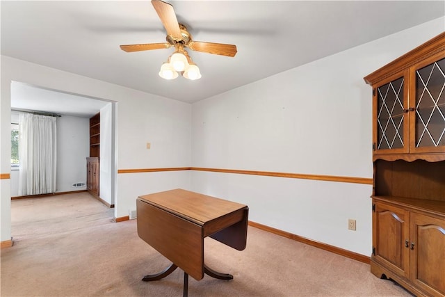 1926 Worcester Dr, Pittsburgh, PA 15243 - interior space featuring light carpet and a ceiling fan
