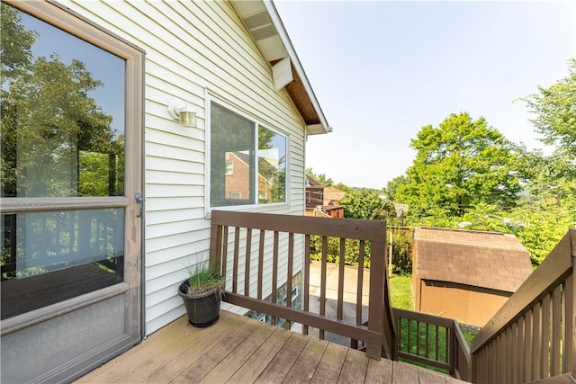 1926 Worcester Dr, Pittsburgh, PA 15243 - wooden deck with a shed